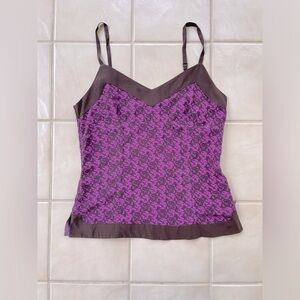 Soft Grey - 100% Silk French Designer Camisole Top - US Size 6